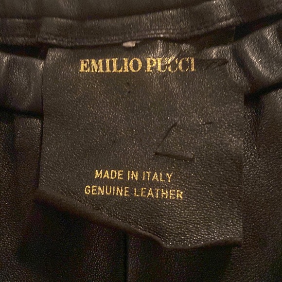 Emilio Pucci black leather pants - Picture 3 of 6
